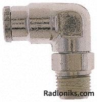 Swivel elbow adaptor,1/4in BSPx8mm (1 Pack of 5)