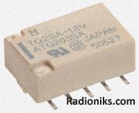 DPDT surface mount relay, 2A 5Vdc coil