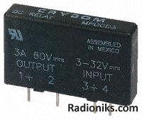 SIL solid state relay,3A 3-60Vdc,SPST-NC