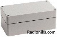 Polycarbonate box w/grey lid,65x50x45mm