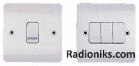 10A switch1 gang 2 way white logic plus