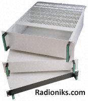 Light grey ventilated top cover,350mm D