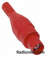 Red crimp insul BNC jack - RG58 cable