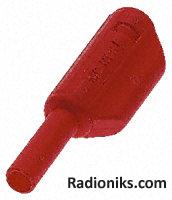 Red stackable shrouded safe plug,2mm