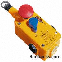 Rope & push button emergency stop switch