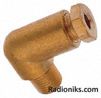 Male elbow adaptor,1/4in BSPx4mm (1 Pack of 5)