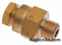 Male straight adaptor,M10x1.0x6mm (1 Pack of 5)