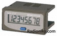 8 digit panel mount LCD counter,12-24Vdc