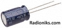 M radial Al elect cap,220uF 16V 85deg C