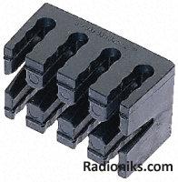 Black nylon slotted multibracket,5mm dia (1 Pack of 10)