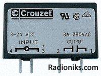 SSR PCB,3-32 Vdc I/P, 24-280 Vac O/P,5 A