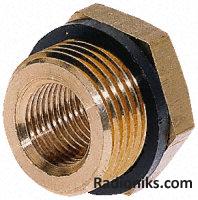 Brass reducer,1/4 BSPP M x 1/8in BSPP F (1 Pack of 5)