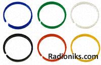 4 x red/yel/grn/blu/blk/wht coding rings (1 Bag of 24)