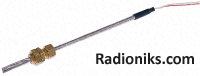 ClassB thin film platinum probe,2wire 1m