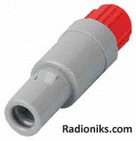 Red 2 way push-pull cable plug,10A