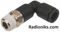 Male extended elbow adaptor,R1/8x4mm (1 Pack of 5)