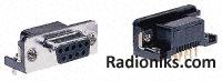 9 way r/a PCB D skt,US footprint 8.1mm