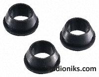 Black easy fit rubber grommet,12mm hole (1 Box of 100)