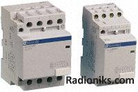 4NO modular contactor,25A 220/240V coil