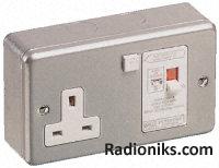 13A RCD socket 1 gang metalclad