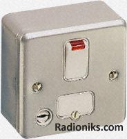 13A fused conn unit cord neon metalclad