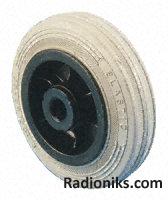 Rubber tyre thermoplastic wheel,80mm OD