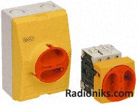 3 pole IP65 switch isolator,25A I(th)