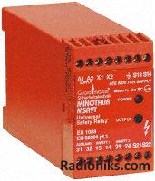 MSR9T 2 channel safety relay,24Vac/dc