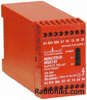 MSR12T 2 channel safety relay,24Vac/dc