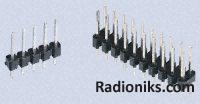 5 way 1 row header,0.1in pitch 7mm pin