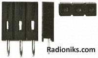 3way 1 row top entry socket,2.54mm pitch