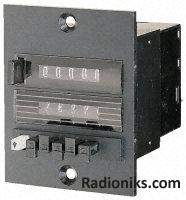 Manual/electrical reset counter,24Vdc
