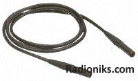 Red straight shrouded test lead,4mm