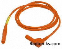 Red shrouded straight-r/a test lead,4mm