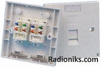 2xRJ45 unshielded individual faceplate