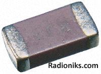 1206 C0G ceramic capacitor,1nF 50V