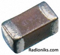 0603 C0G ceramic capacitor, 25V 1nF