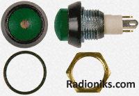 Green round red LED pushbutton switch