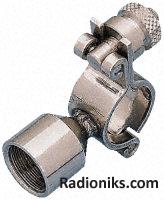 S/steel hinged pipe clip,1in OD