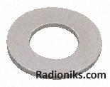 Zinc plated steel plain washer,3/8in (1 Bag of 100)