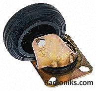 Blk rubber tyre SW castor w/TP,80mm 50kg