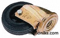 Rubber tyre SW castor w/BH,80mm 50kg