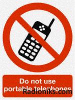 PVC label 'Do not...telephones' (1 Pack of 5)