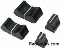 Black 2 slot nylon slider knob,8x10mm