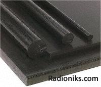 Black delrin rod stock,1m L 20mm dia (1 Lot of 2)