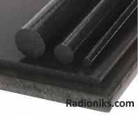 Black nylon 6 rod stock,1m L 10mm dia (1 Lot of 5)