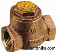 Bronze swing check valve,1 1/4in BSPT