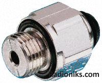 Male BSPP straight connector,1/8inx4mm (1 Pack of 5)