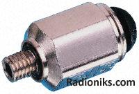Pneumatic male straight connector,M5x4mm (1 Pack of 5)