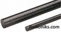 Black PEEK rod stock,300mm L 30mm dia
